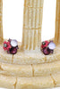 pretty shells flower crystal earrings