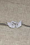 Fashion swan love crystal necklace bracelet set