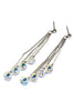 Elegant lady crystal silver earrings