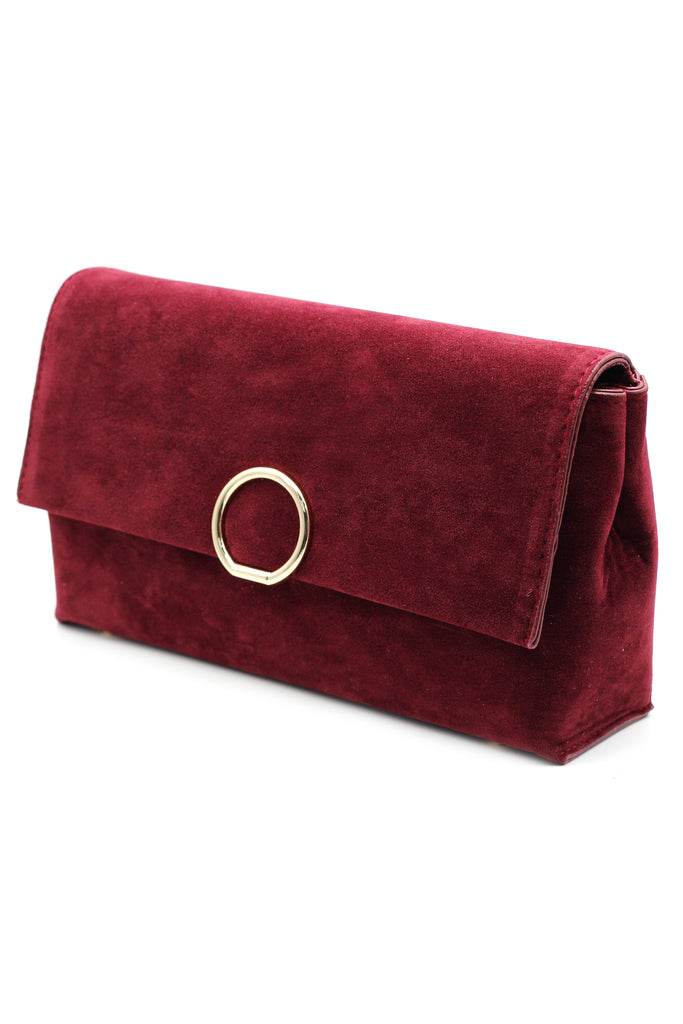 scrub leather envelope purse