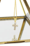 fashion mini cross crystal necklace