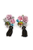 Lovely flower crystal earrings