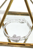 elegant crystal swan bracelet