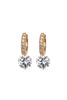fashion rose gold crystal earrings necklace set