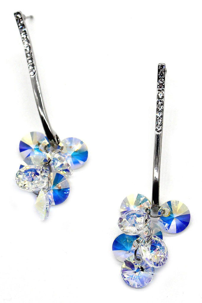lady pendant swarovski crystal earrings