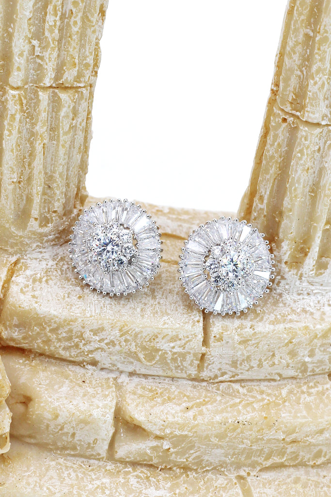 shiny crystal lady earrings