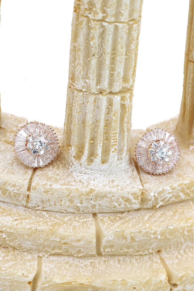 elegant necklace earrings crystal set