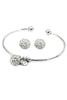 mini ball crystal earring bracelet set