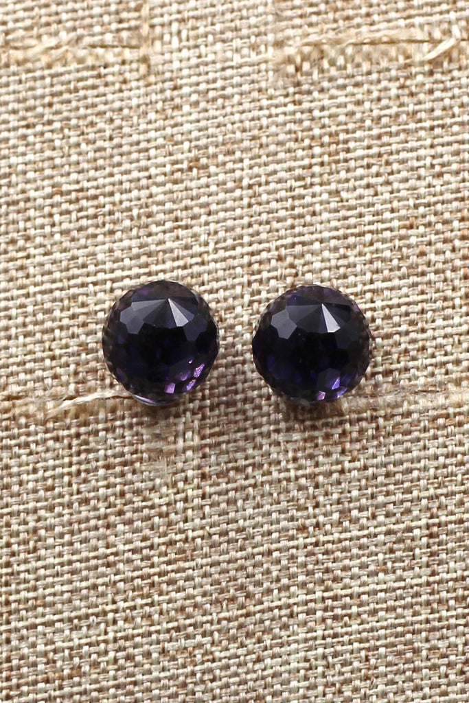 single crystal ball earrings