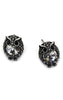 mini cute owl crystal earrings