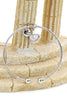 silver crown crystal bracelet earring set