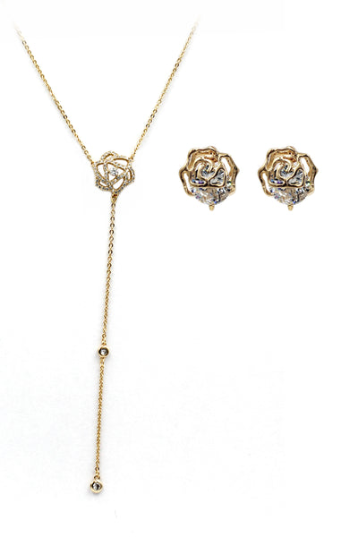 golden rose crystal set