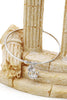 silver crown crystal bracelet earring set