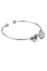 silver crown crystal bracelet earring set