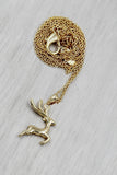 fashion mini deer pendant necklace