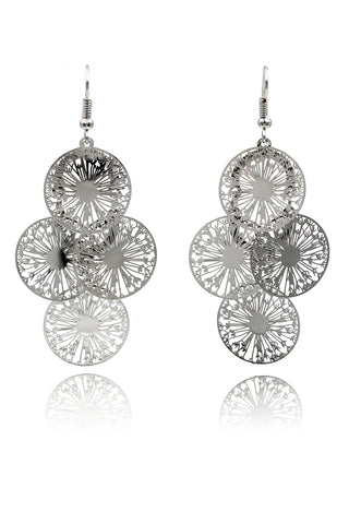 Lovely qualities crystal silver earrings