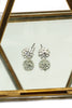 fashion white ball crystal earrings