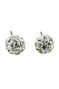 fashion white ball crystal earrings