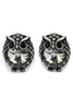 mini cute owl crystal earrings