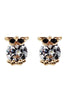 mini owl abdomen crystal earrings