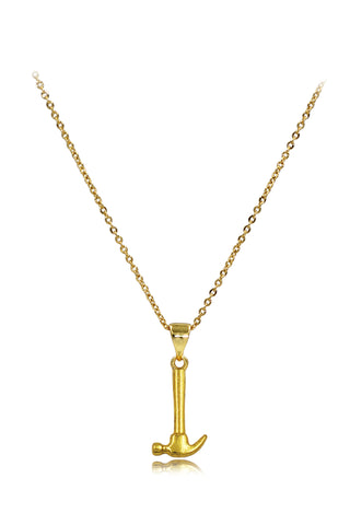fashion rhombus color crystal golden necklace