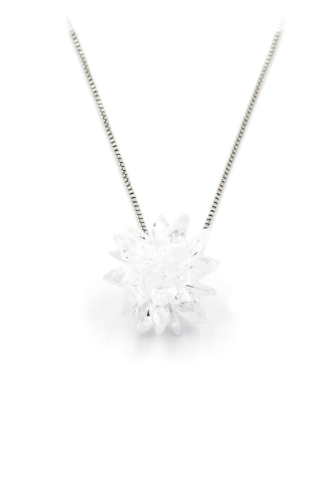 fashion snowflake silver necklace set