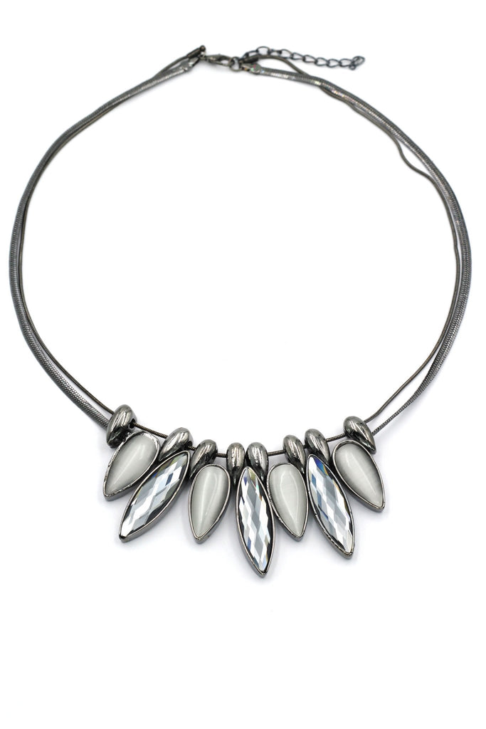 fashion elegant crystal earrings necklace set