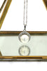 lovely crystal pearl earrings necklace set