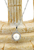 lovely crystal pearl earrings necklace set
