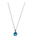 fashion clear blue crystal necklace