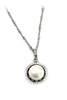 lovely crystal pearl earrings necklace set