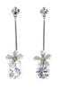 pendant flower crystal earrings