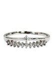 fashion lady crystal silver ring