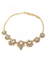 noble flower crystal necklace