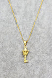 vintage crown key pendant necklace