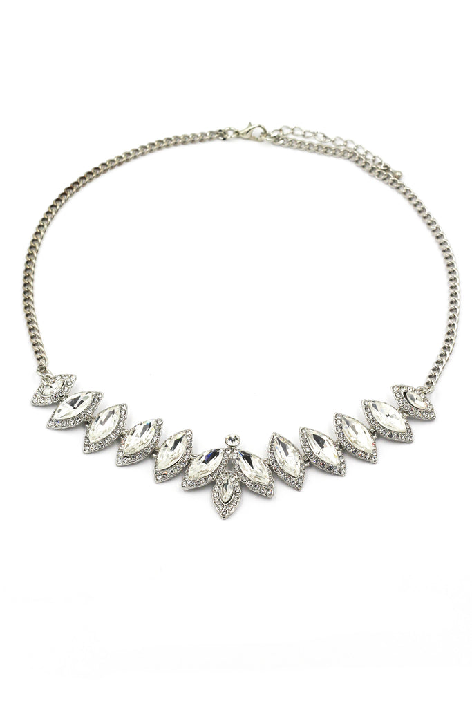 fashion crystal groats necklace earrings set