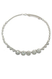 noble silver crystal necklace