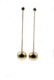 simple golden ball earrings