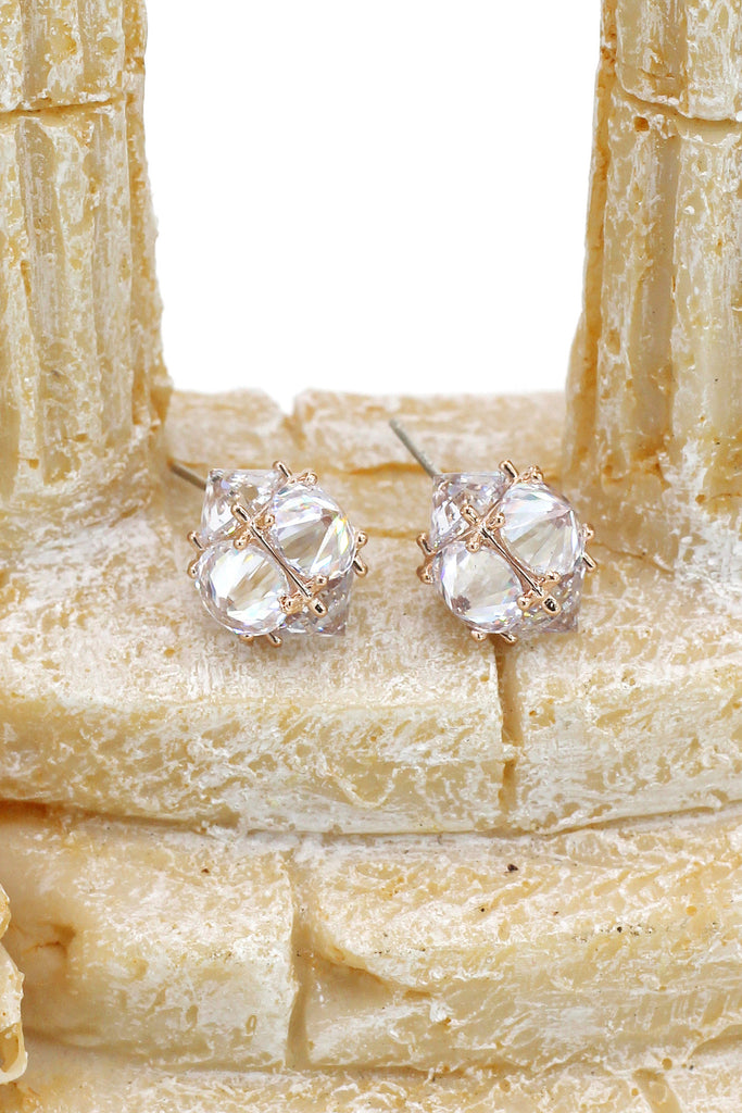 sparkling sharp crystal earrings