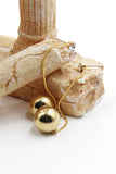 simple golden ball earrings