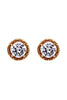 gold round crystal earring bracelet set
