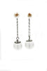 simple crystal ball earrings