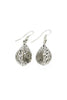 hollow crystal leaf earring necklace set