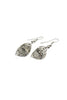 hollow crystal leaf earring necklace set
