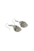 hollow crystal leaf earring necklace set