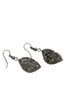 hollow crystal leaf earring necklace set