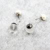 simple crystal ball earrings