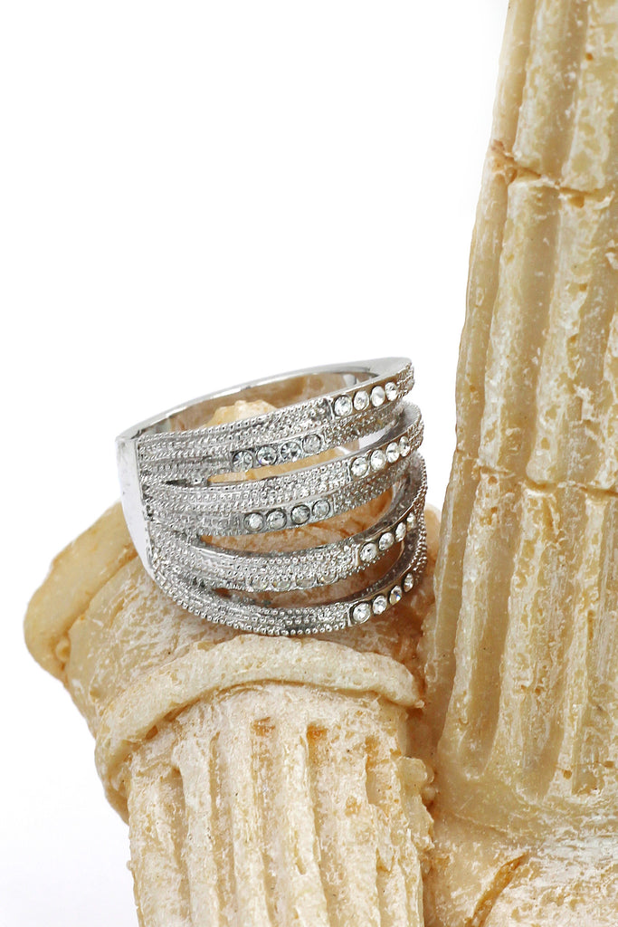 fashion micro-set small crystal loop ring