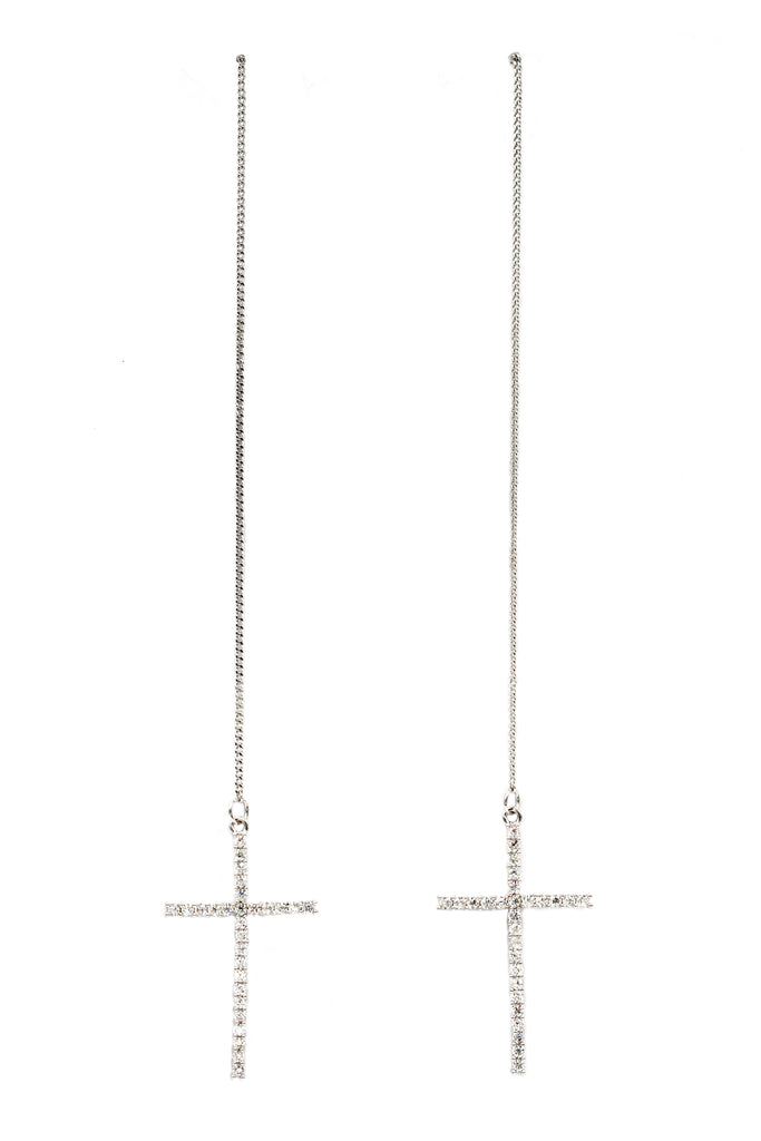 fashion cross pendant necklace earrings set