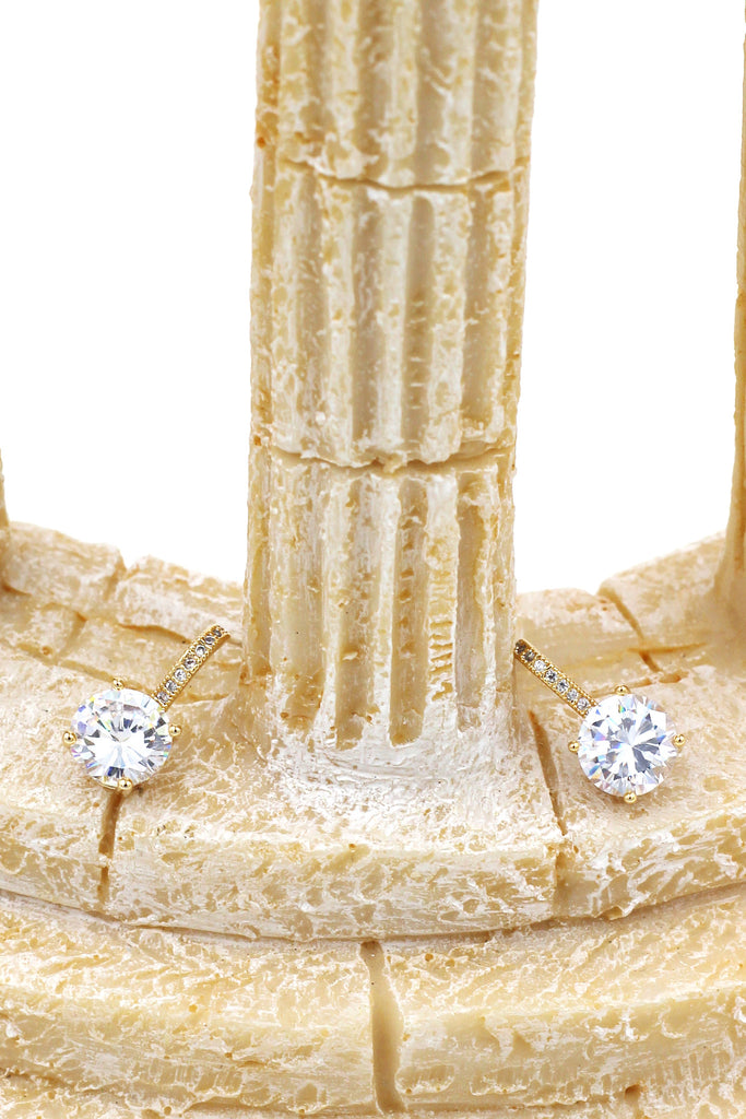 elegant four claws crystal earrings
